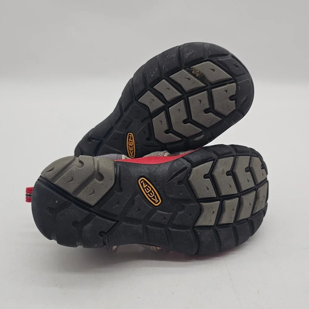 Keen Gray/Red Hiking Closed Toe  Sandal Washable Shoes  US 12 Kids